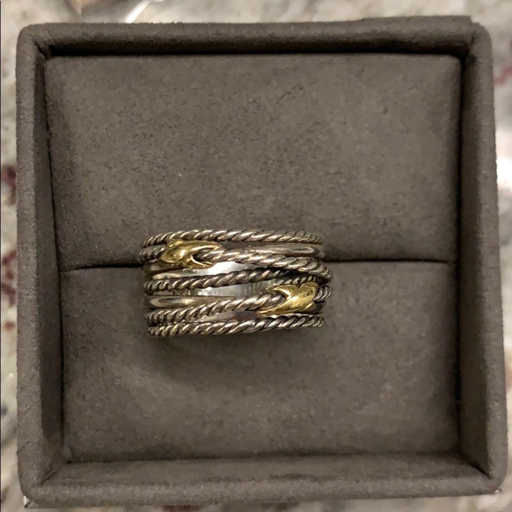 David Yurman Double X Crossover Ring
